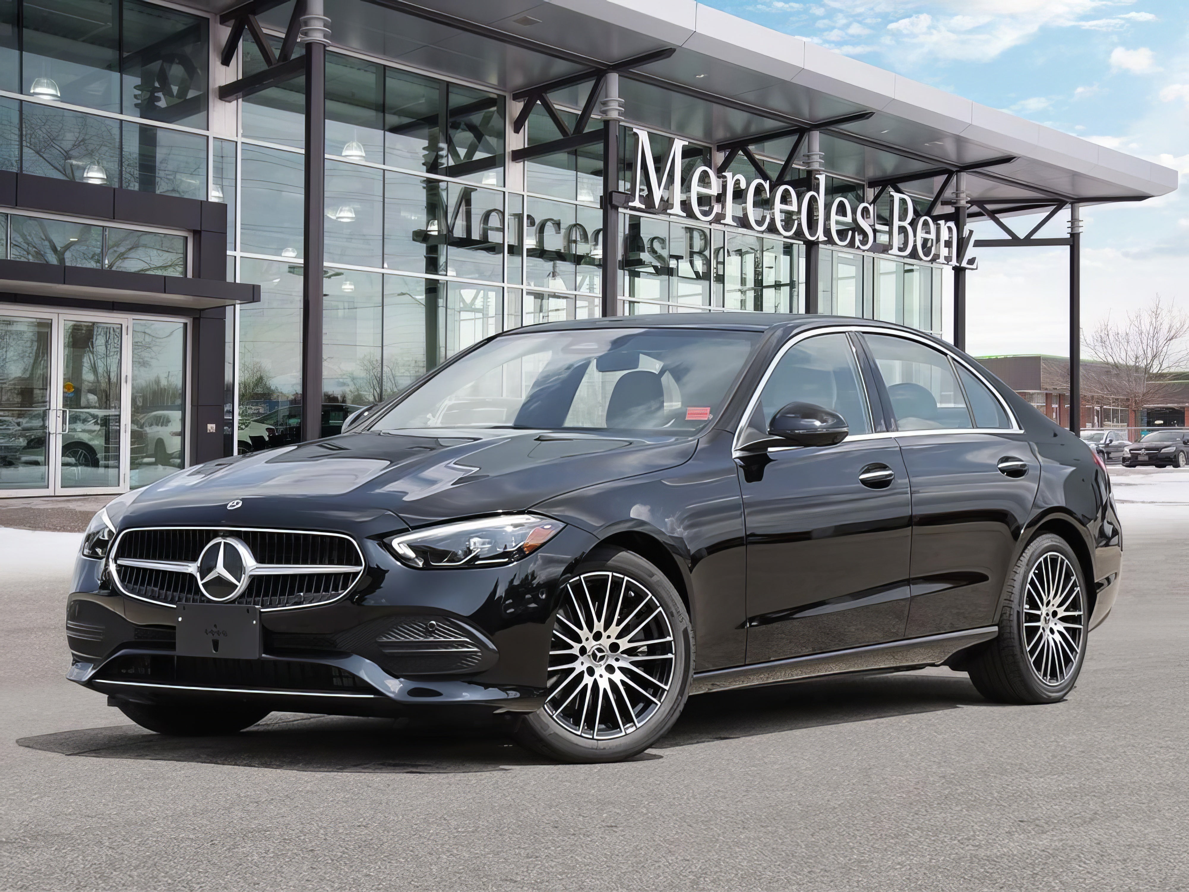 2022–2024 Mercedes-Benz C300 Black rental Dubai – luxury sedan rental with airport delivery by OX4 Car Rental